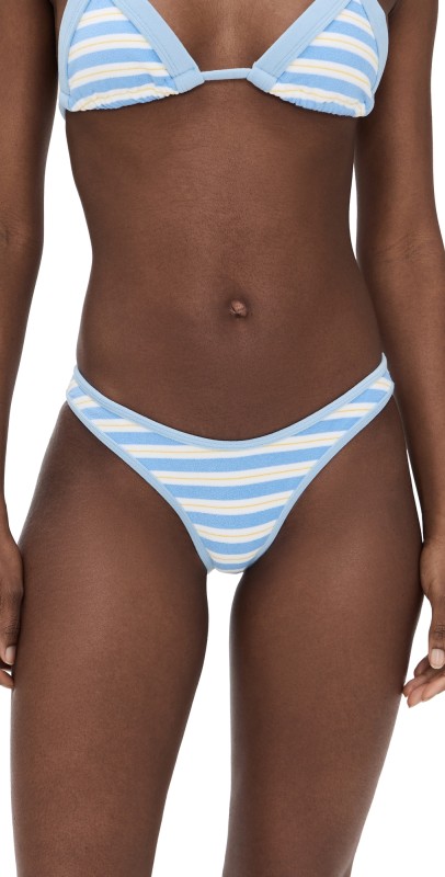 Frankies Bikinis Dove Terry Bottoms Ashbury Stripe