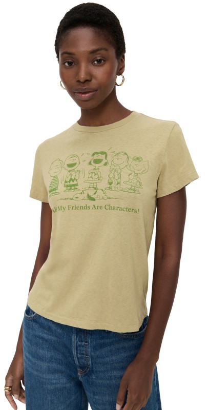RE/DONE Peanuts Characters Classic Tee Light Cedar