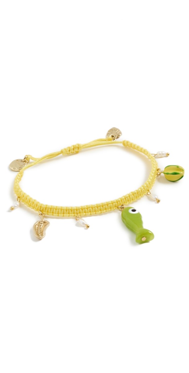 ALÉMAIS Tesori Macrame Fish Charm Bracelet Mult
