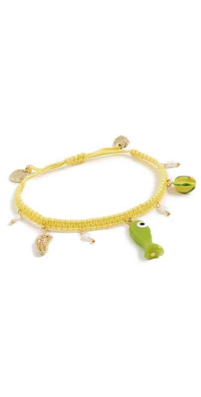 ALÉMAIS Tesori Macrame Fish Charm Bracelet Mult