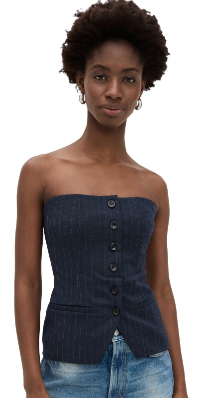 DL1961 Bustier Top Pinstripe