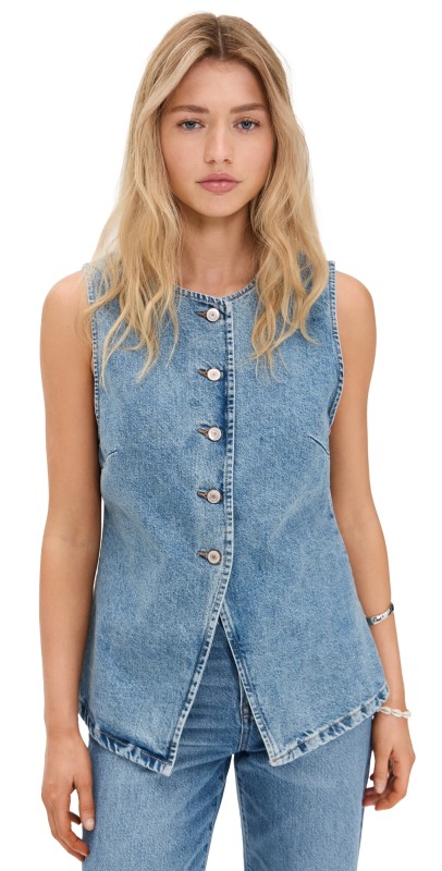 Free People Aimee Vest Indigo
