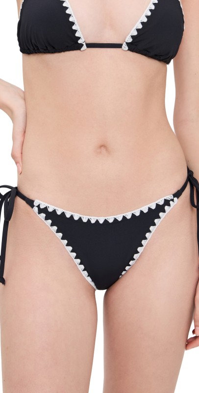 LSPACE Zahra Bikini Bottoms Black/Cream