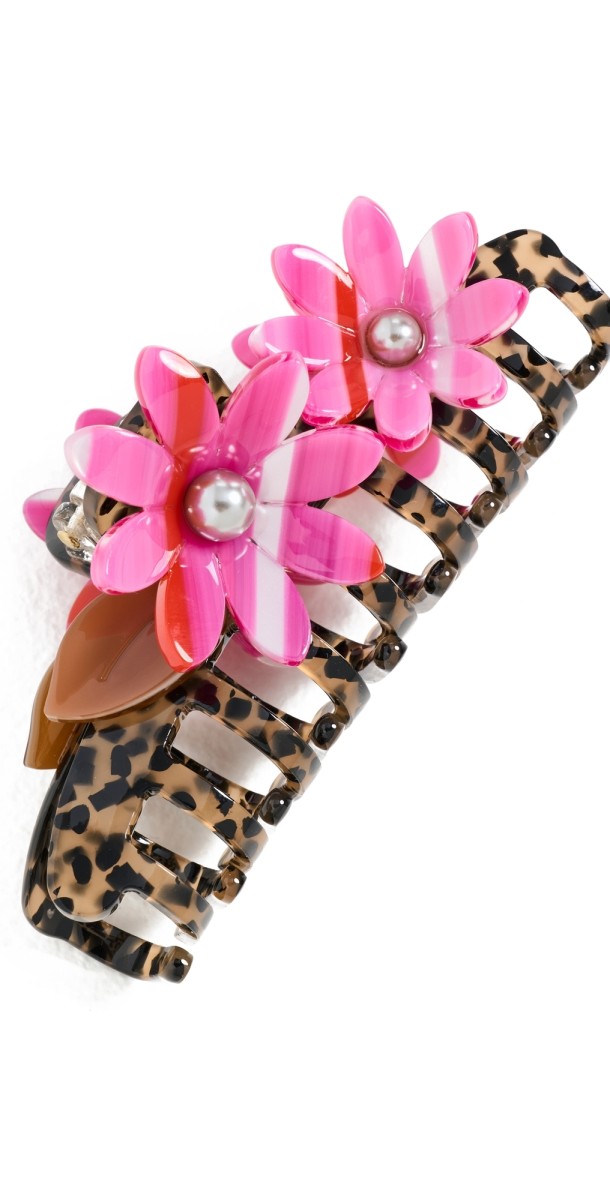 Lele Sadoughi Petunia Claw Clip Cheetah 999
