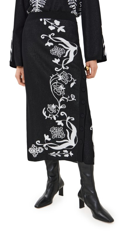 Figue Dakota Sweater Skirt Onyx Black