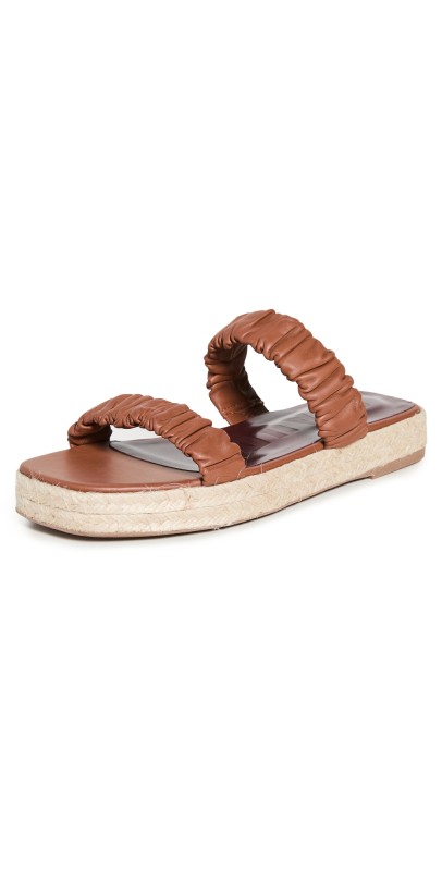 STAUD Maya Espadrille Sandals Tan