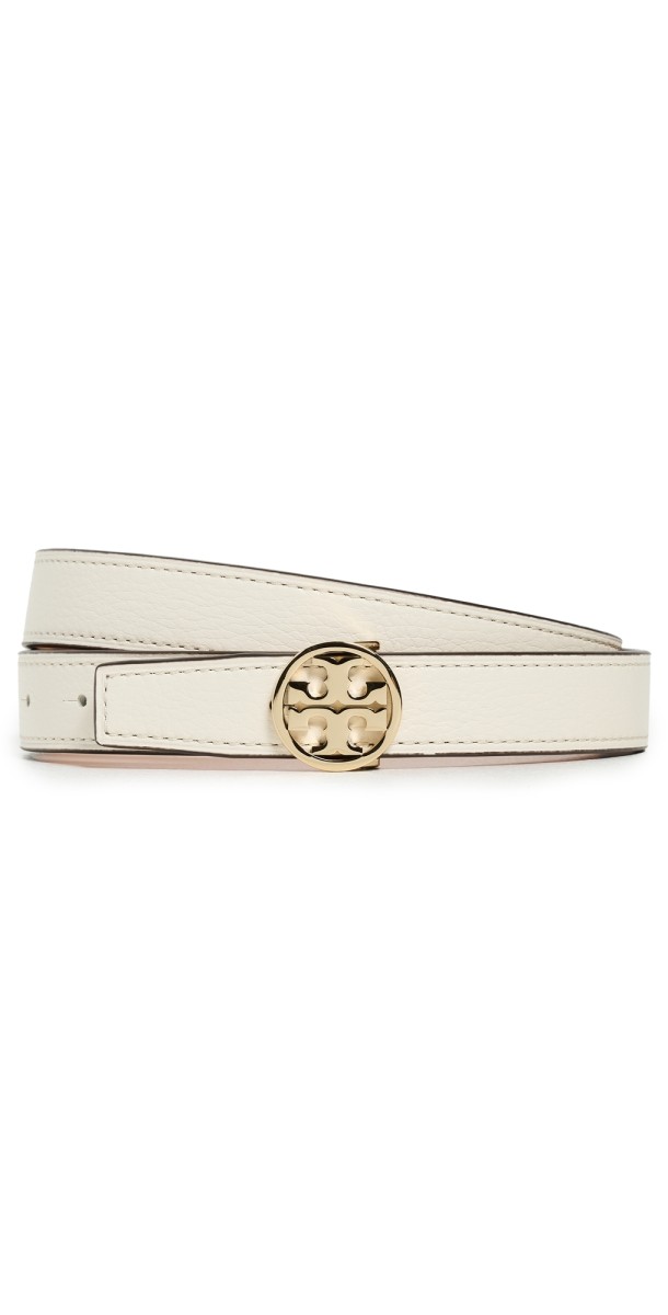 Tory Burch 1 Miller Smooth Reversible Belt New Ivory/Natural Vachetta