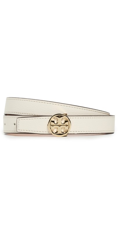 Tory Burch 1 Miller Smooth Reversible Belt New Ivory/Natural Vachetta
