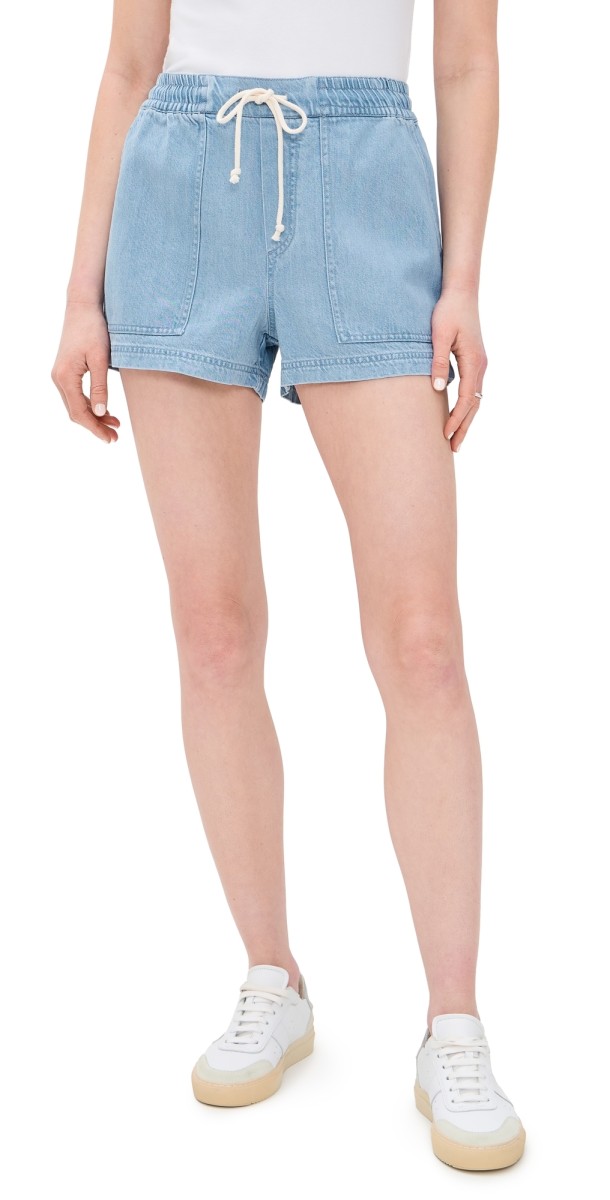 Z Supply Summerland Denim Shorts Light Vintage Indigo