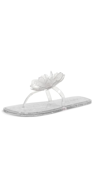 FARM Rio Flower Jelly Flat Sandals Ivory