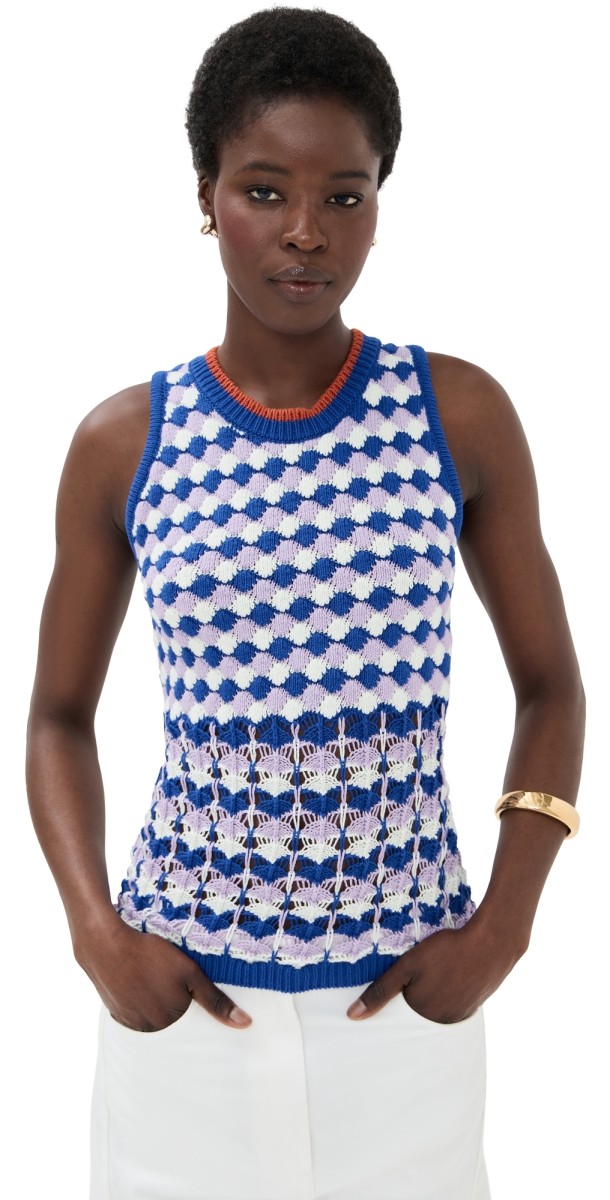 La DoubleJ Perry Street Top Multicolor Violet/Blue/White
