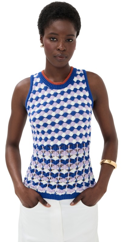 La DoubleJ Perry Street Top Multicolor Violet/Blue/White