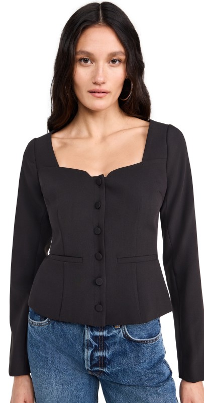 PAIGE Rhea Top Black