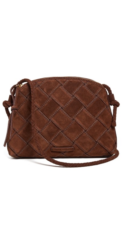 Loeffler Randall Mallory Woven Crossbody Bag Espresso