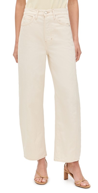 Veronica Beard Jean Ryder Saddle Jeans Ecru