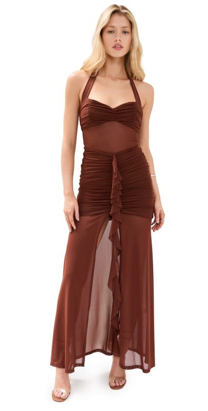 Runaway the Label Tallula Maxi Dress Espresso