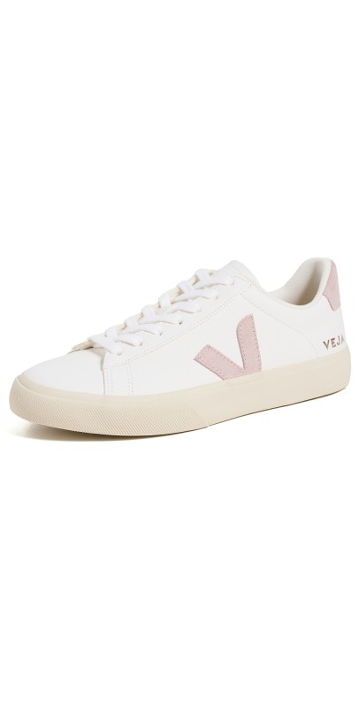 Veja Campo Chromefree Leather Sneakers Extra-White/Babe