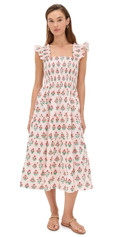 Hill House Home The Ellie Nap Dress Block Print/Poppy