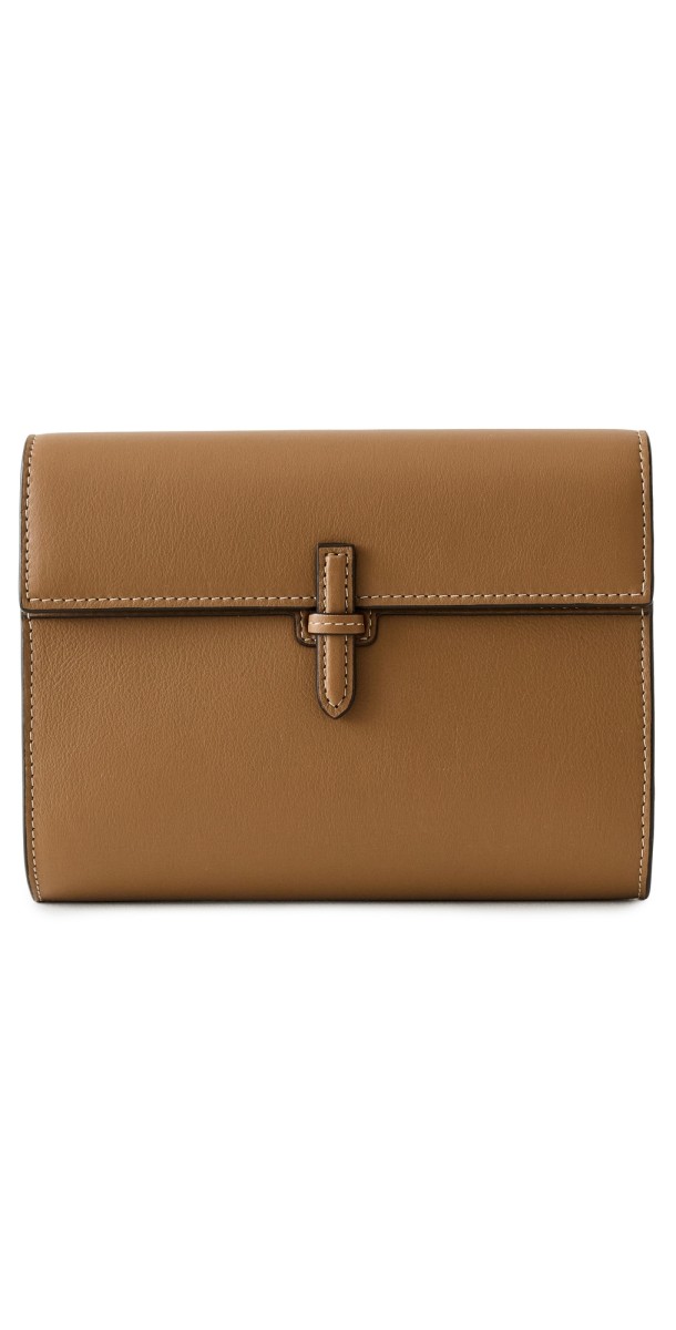 Hunting Season Small Soft Clutch In Napa Camel