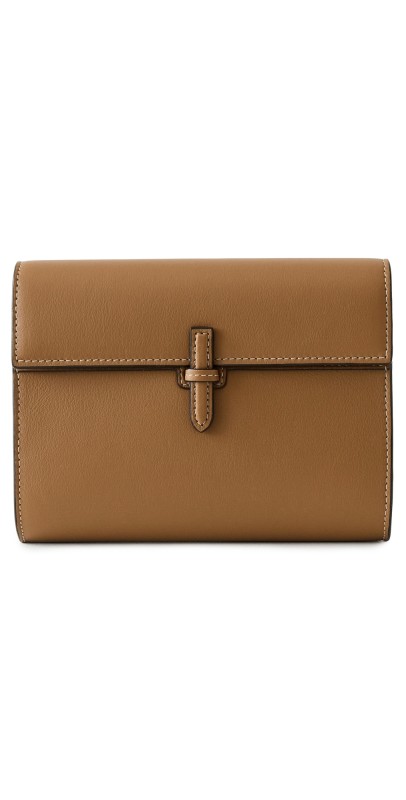 Hunting Season Small Soft Clutch In Napa Camel