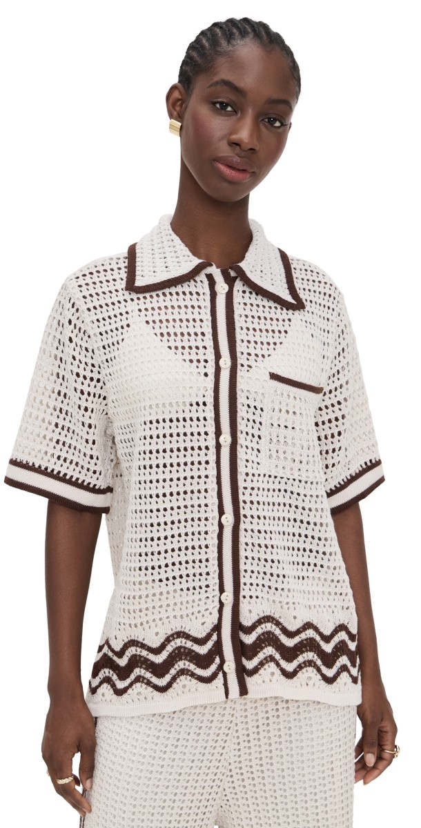 Dress To Orla Knit Shirt Beige Grain