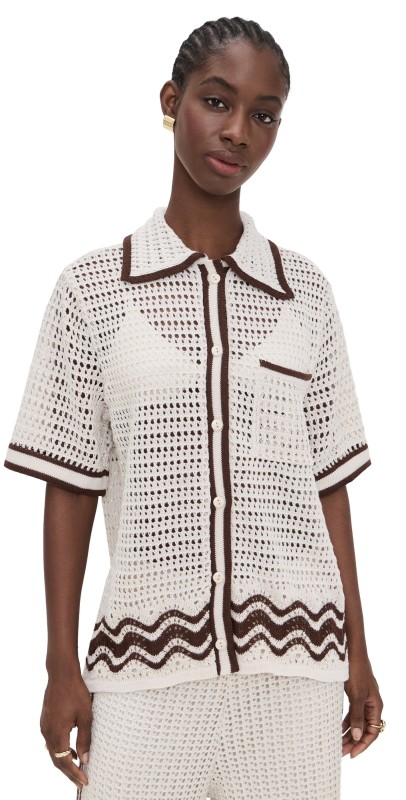 Dress To Orla Knit Shirt Beige Grain