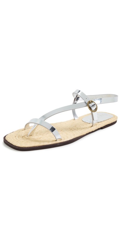 FARM Rio Silver Cross Strap Sandals Silver