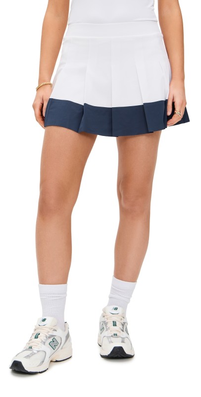 Varley Chase Mid Rise Skort 14.5 white/blue nights