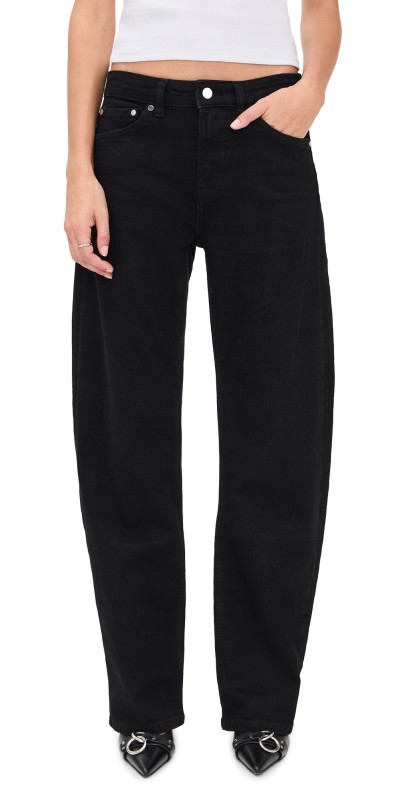 EB Denim Alida Loose Bowed Jeans Noir