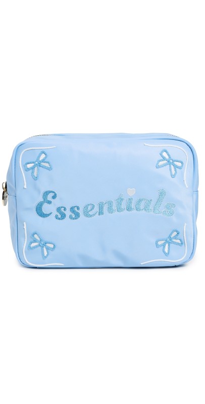 Stoney Clover Lane Essentials Embroidered Large Pouch Periwinkl