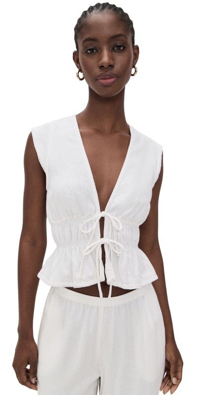 WAYF Clara Top Ivory