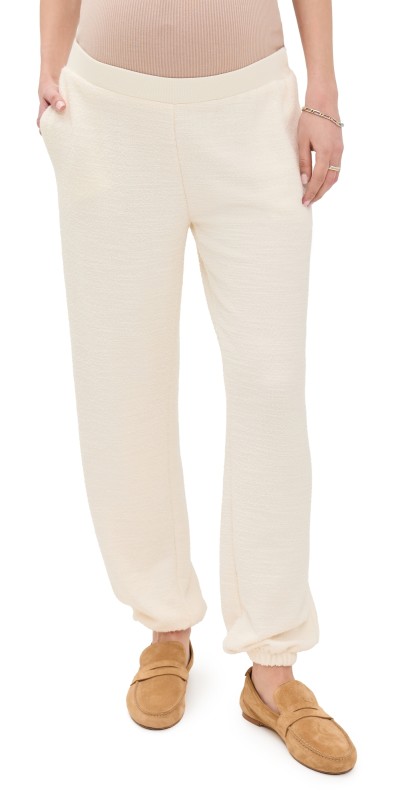 HATCH The Dina Boucle Lounge Pants Ivory