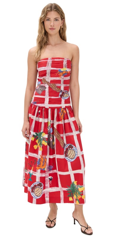 Carolina K Malla Dress Picnic Red
