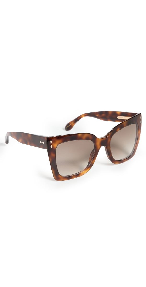 Isabel Marant Oversized Cat Eye Sunglasses Brown Havana