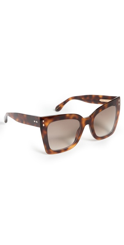 Isabel Marant Oversized Cat Eye Sunglasses Brown Havana