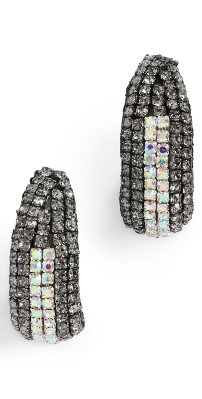 Deepa Gurnani Deepa by Deepa Gurnani Biles Earrings Gunmetal