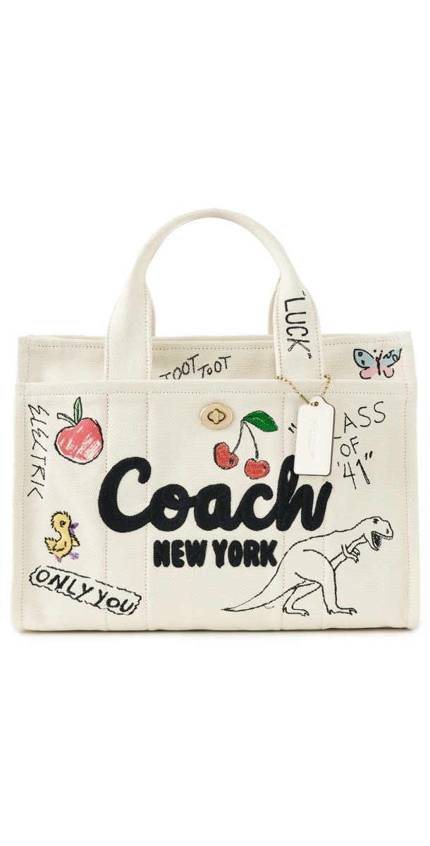 Coach Sketch Print Cargo Tote B4/Natural Mult