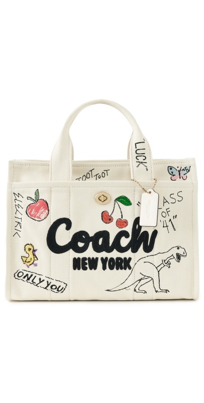 Coach Sketch Print Cargo Tote B4/Natural Mult