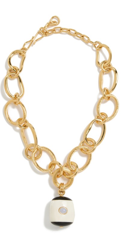 Lizzie Fortunato Beacon Charm Necklace Gold