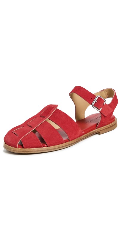 Freda Salvador Sera Sandals Crimson Suede
