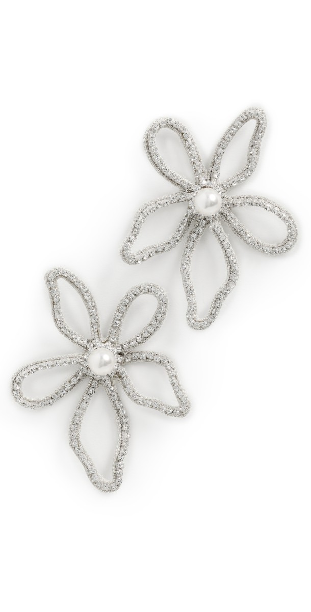 Deepa Gurnani Felicity Earrings Silver