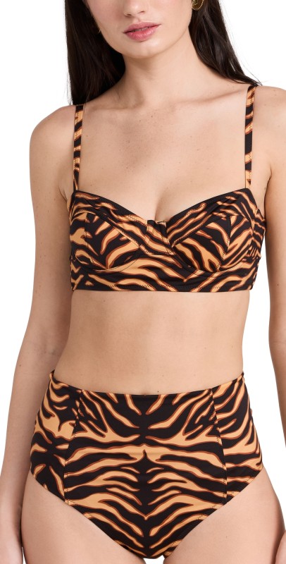 Ulla Johnson Zahara Bikini Top Tigre