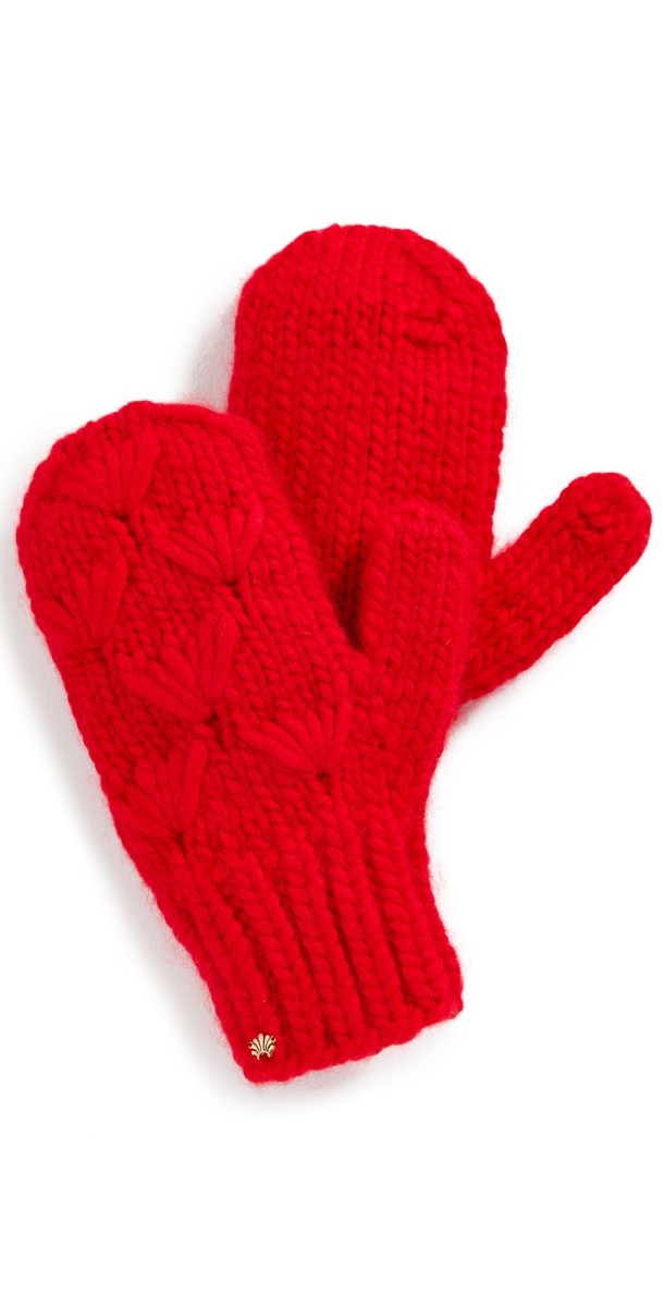 Lele Sadoughi Motley Mittens Red