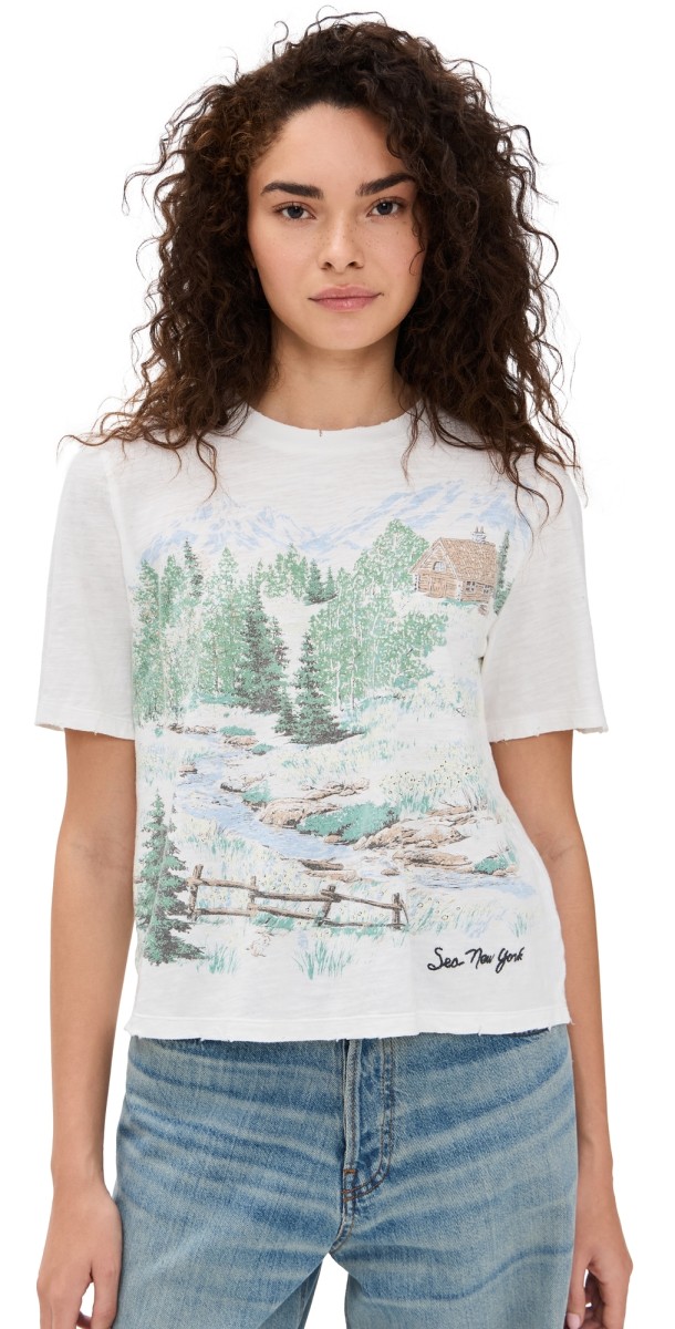 Sea Andes Knit T-Shirt White
