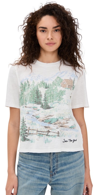 Sea Andes Knit T-Shirt White