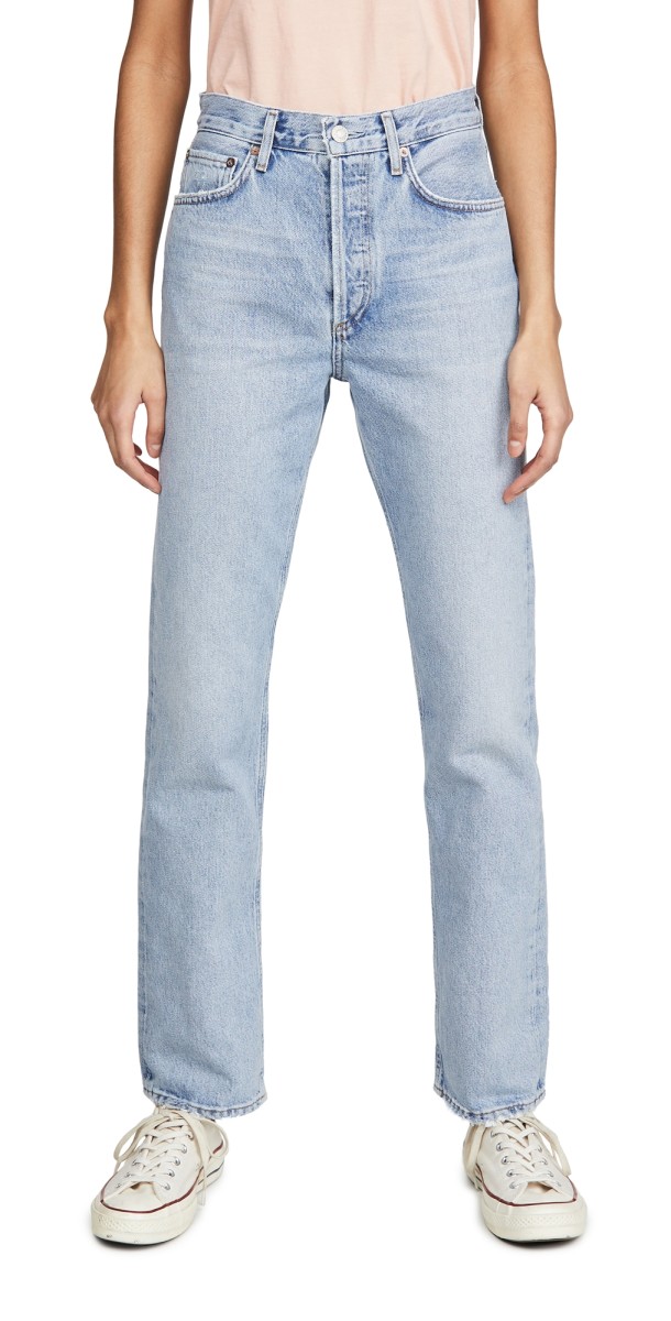 AGOLDE Lana Mid Rise Vintage Straight Jeans Riptide