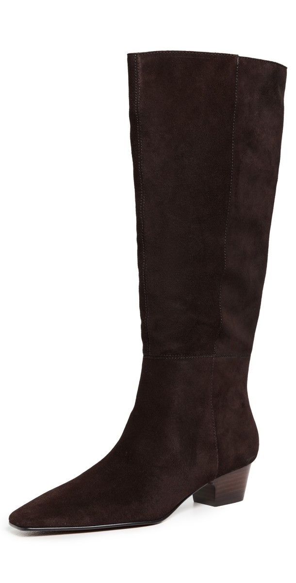 Madewell The Lexie Tall Boots in Suede Coffee Bean