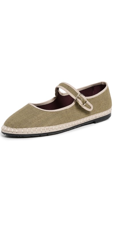 Flabelus Ishmael Linen Mary Jane Flats Ishmael