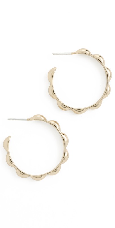 Sophie Blake Selena Scalloped Hoops Gold