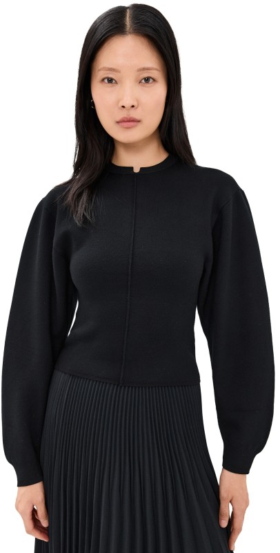 Proenza Schouler White Label Carolina Sweater in Souffle Knit Black